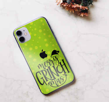 GRINCH HOLIDAY CHEER iPhone sticker - TenStickers
