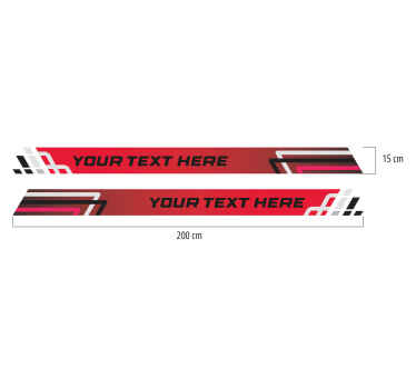 Racing style stripes set car sticker - TenStickers