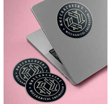 Vinilo oficina círculo personalizado con logotipo - TenVinilo