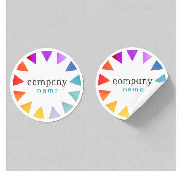 Vinilo oficina círculo personalizado con logotipo - TenVinilo