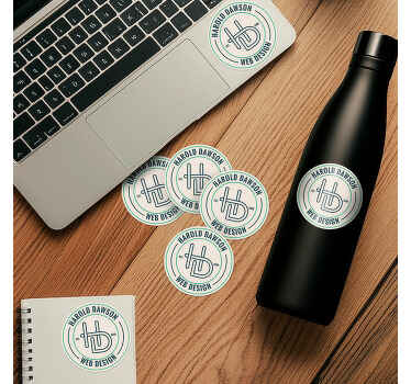 Vinilo oficina círculo personalizado con logotipo - TenVinilo