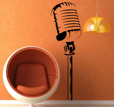 Wandtattoo Schlafzimmer Mikrofon - TenStickers