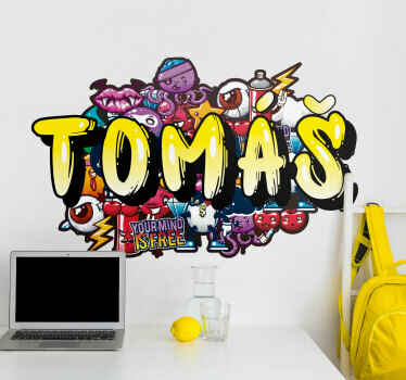 Graffiti colorfull názov urban sticker - Tenstickers