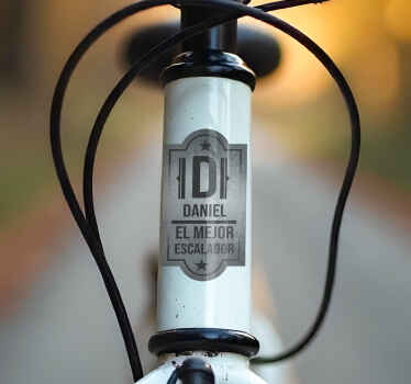 Vinilo bici meilleur grimpeur personalizable - TenVinilo