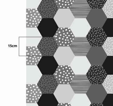 Grey pentagon shape floor sticker floor sticker - TenStickers