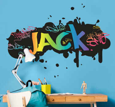 Graffiti Name Customisable Wall Sticker - TenStickers