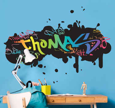 Graffiti Name Customisable Wall Sticker - TenStickers