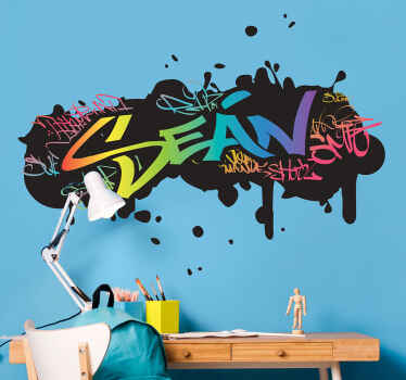Graffiti Name Customisable Wall Sticker - TenStickers