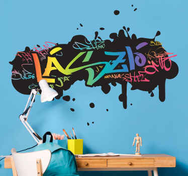 Graffiti név testreszabható matrica - TenStickers