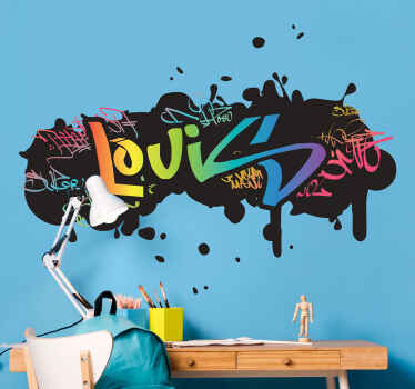 Sticker graffiti chambre enfant prénom personnalisable - TenStickers