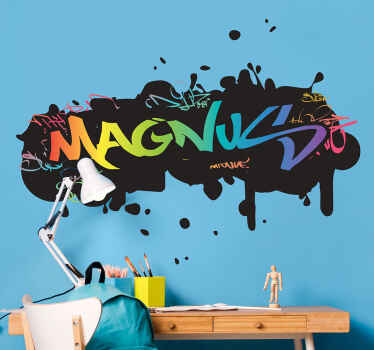 Graffiti tilpasses til børn navn bil navn klistermærk - TenStickers