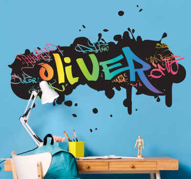 Graffiti name customisable wall sticker - TenStickers