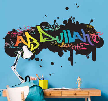 Graffiti Name Customisable Wall Sticker - TenStickers