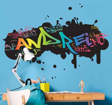 Autocolant personalizabil cu numele de graffiti - TenStickers