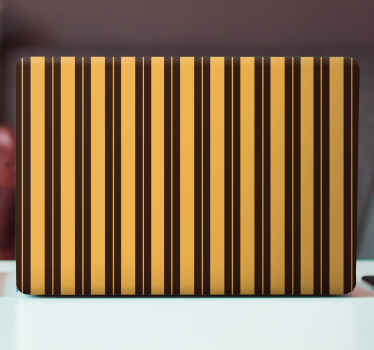 Bağbozumu çizgili desen dizüstü bilgisayar derileri - TenStickers