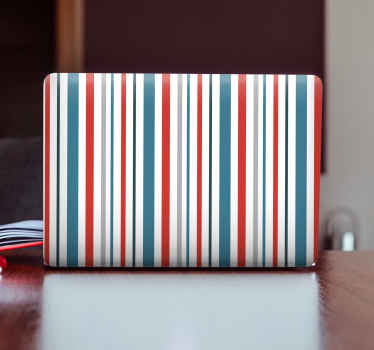 θαλάσσια ρετρό ριγέ σχεδιασμό δέρματα φορητού υπολογιστή - TenStickers
