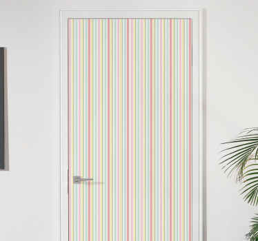 Multi-Striped Pattern door sticker - TenStickers