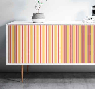 Klebefolie Möbel Horizontal gestreifte farbtöne - TenStickers
