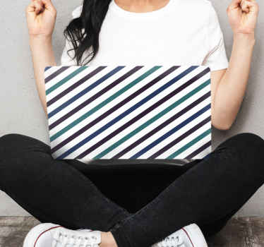 Modré diagonální pruhy kůže - TenStickers