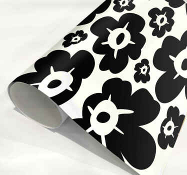 Sticker fleur coquelicot noir - TenStickers