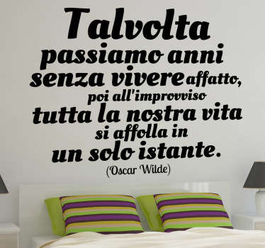 Sticker decorativo testo Oscar Wilde - TenStickers