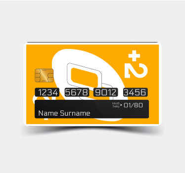 autocolante de cartão uno mais dois em amarelo - TenStickers