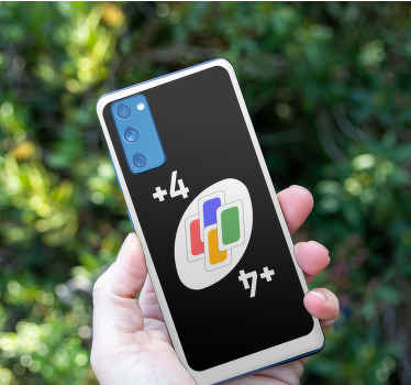 Autocolante samsung com desenhos de cartões uno color - TenStickers