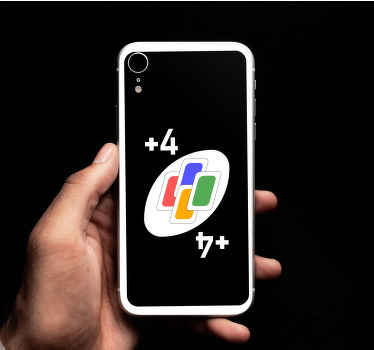Desenhos de cartões de cores uno vinil autocolante decorativo iph - TenStickers