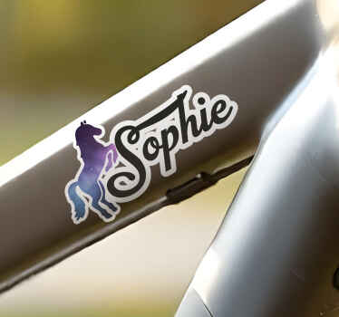 Horse bike name sticker - TenStickers