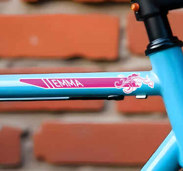 Pink elegant bike sticker - TenStickers