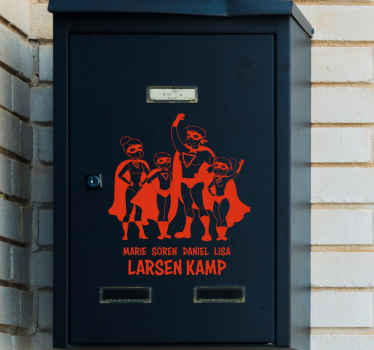 Superhrdina máma a táta s dětskou poštovní schránkou - TenStickers