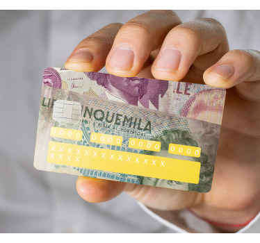Adesivo carta di credito Design in lire italiane - TenStickers