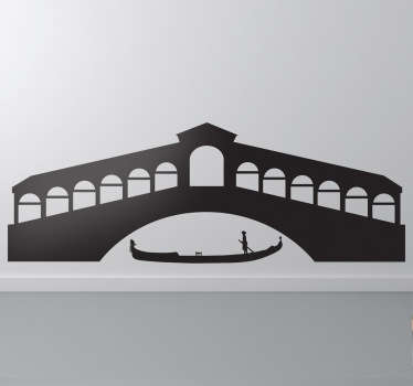 ベニスゴンドラシルエットデカール - TENSTICKERS