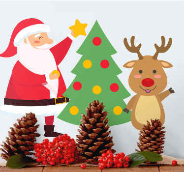 Sticker événement joyeux père noël - TenStickers