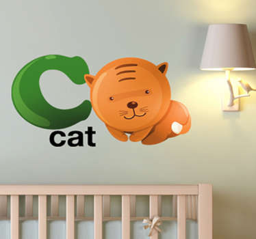 手紙c子供ステッカー - TENSTICKERS