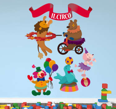 Adesivo cameretta set circo - TenStickers