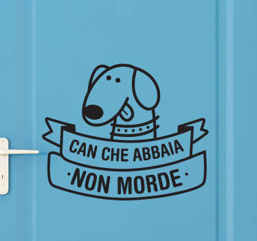 Sticker proverbi can che abbaia - TenStickers