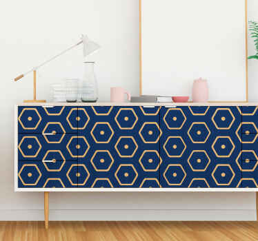 geometric minimalist pattern furniture sticker - TenStickers