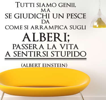 Sticker decorativo frase Albert Einstein - TenStickers
