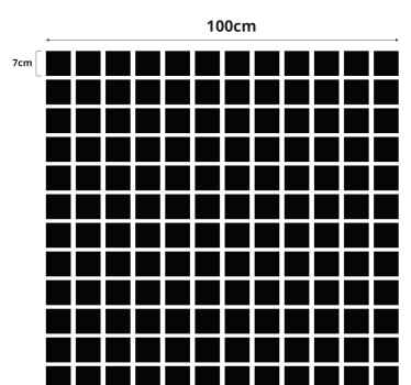 Vinilo para cristales Escala de cuadrados grises - TenVinilo
