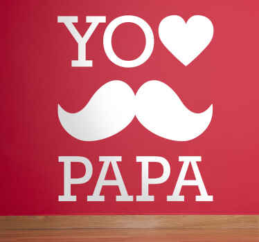 Vinilo escaparate yo amo papa - TenVinilo