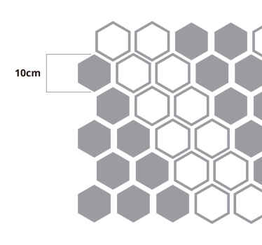 Frostet geometrisk hexagon vindue klistermærke - TenStickers