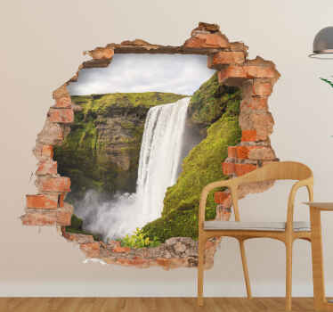 Adesivo da parete a cascata trompe l'oeil - TenStickers