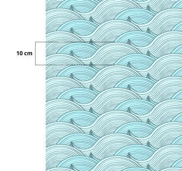 Waves pattern furniture sticker - TenStickers
