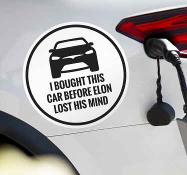 Vehicle sticker Tesla humour - TenStickers