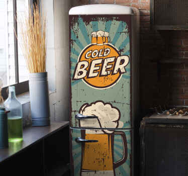 Kühlschrank Folie Bierkrüge - TenStickers