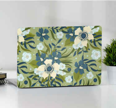 Adesivo per laptop approccio alla composizione floreale - TenStickers