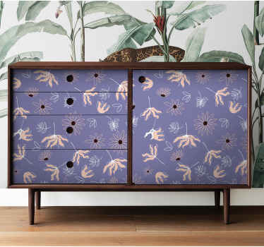 Vinilo adhesivo superficie con motivo floral - TenVinilo