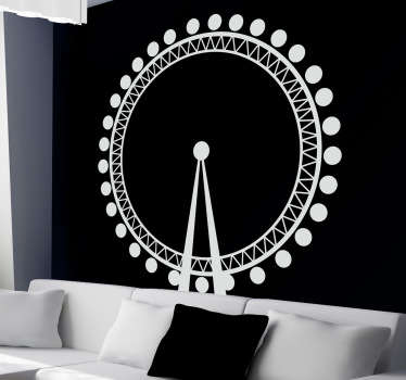 London Eye Silhouette Decal - TenStickers