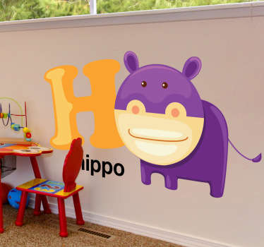 Adesivo bambini lettera H - TenStickers